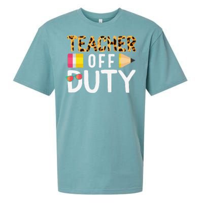 Teacher Off Duty Happy Last Day Of School Teacher Summer Sueded Cloud Jersey T-Shirt