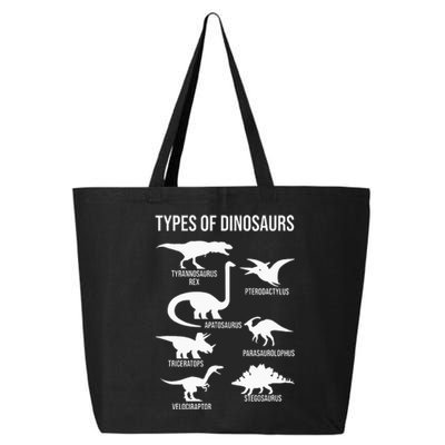 Types Of Dinosaurs  Dinosaur Lover 25L Jumbo Tote