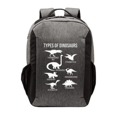 Types Of Dinosaurs  Dinosaur Lover Vector Backpack