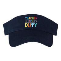 Teacher Off Duty Happy Last Day Of School Teacher Summer Valucap Bio-Washed Visor