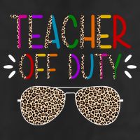 Teacher Off Duty Summer Break Cheetah 7 Panel Mesh Trucker Snapback Hat