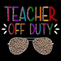 Teacher Off Duty Summer Break Cheetah Backpack