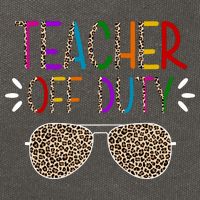 Teacher Off Duty Summer Break Cheetah Cotton Canvas Backpack