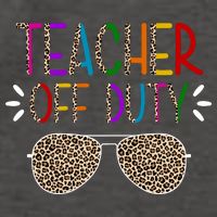 Teacher Off Duty Summer Break Cheetah Vector Backpack