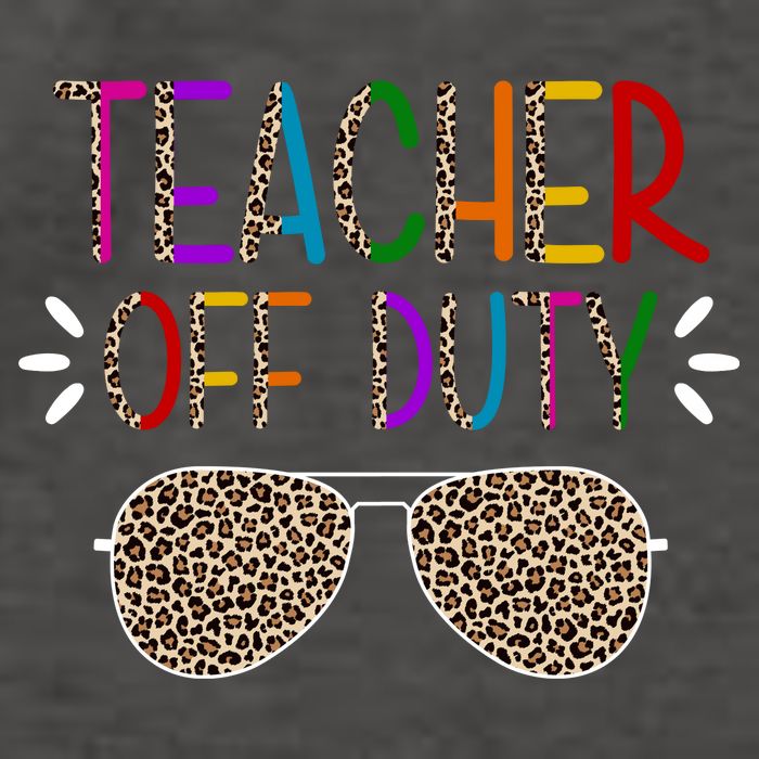 Teacher Off Duty Summer Break Cheetah Vector Backpack