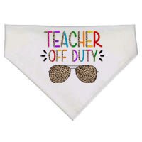 Teacher Off Duty Summer Break Cheetah USA-Made Doggie Bandana