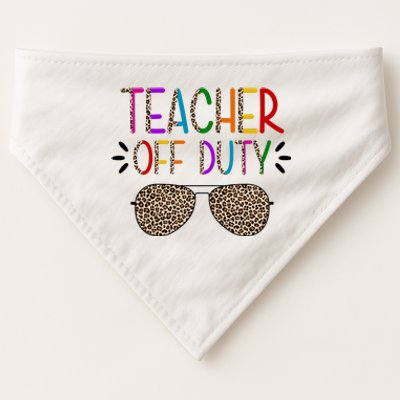 Teacher Off Duty Summer Break Cheetah USA-Made Doggie Bandana