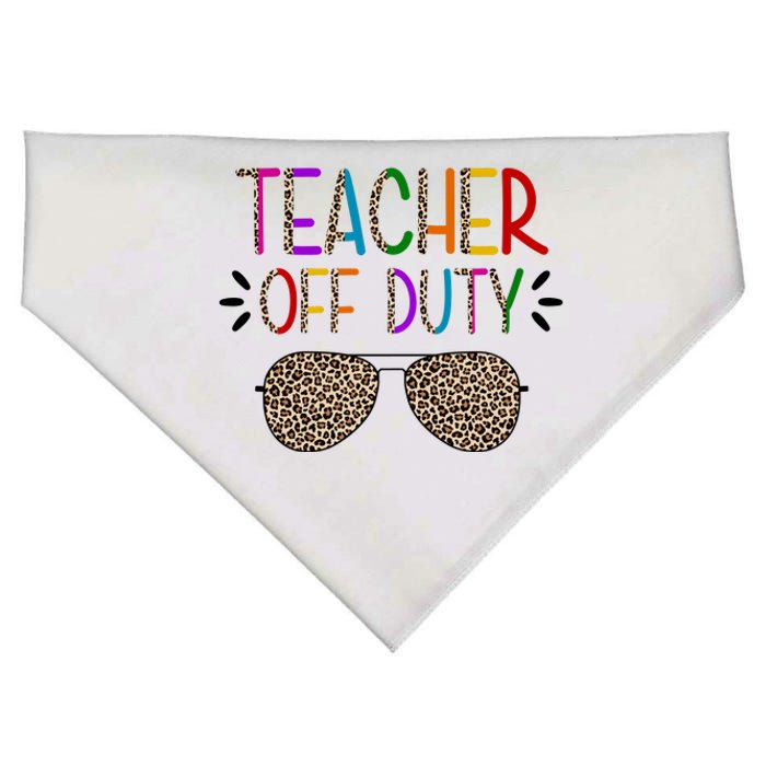 Teacher Off Duty Summer Break Cheetah USA-Made Doggie Bandana