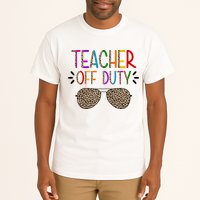 Teacher Off Duty Summer Break Cheetah Tall T-Shirt
