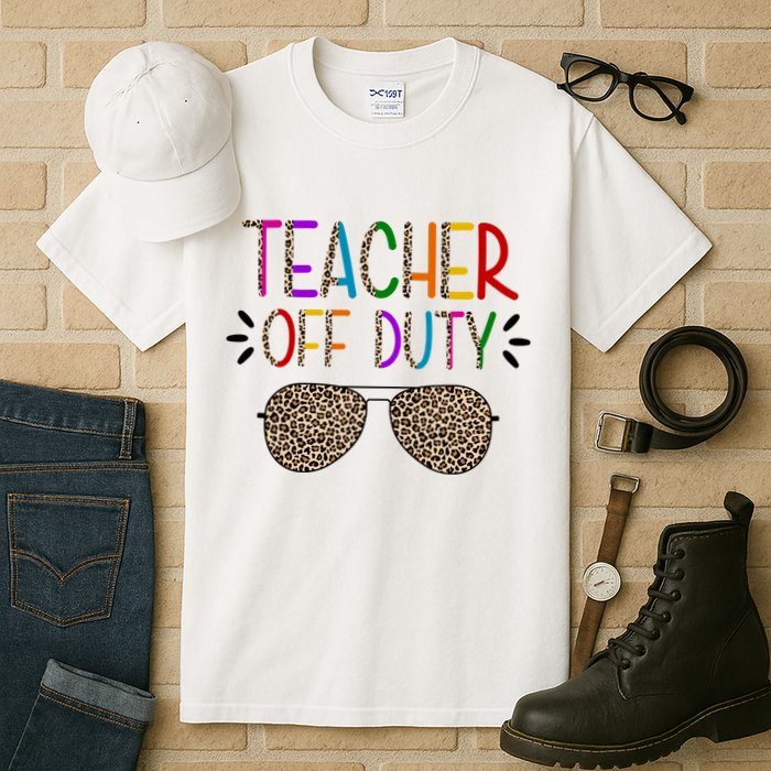 Teacher Off Duty Summer Break Cheetah Tall T-Shirt