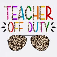 Teacher Off Duty Summer Break Cheetah Tall T-Shirt