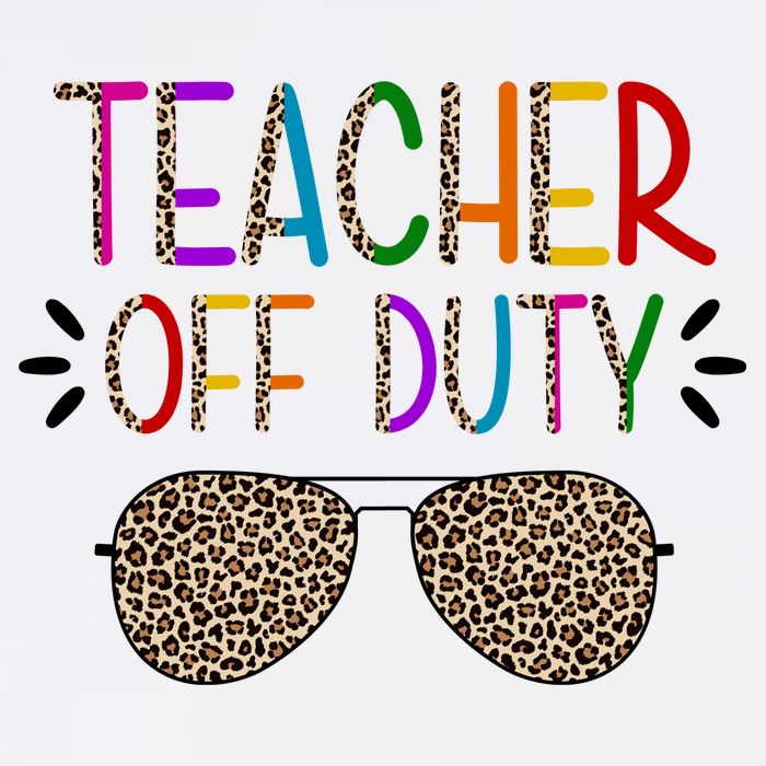 Teacher Off Duty Summer Break Cheetah Sustainable Bucket Hat