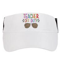 Teacher Off Duty Summer Break Cheetah Adult Drive Performance Visor