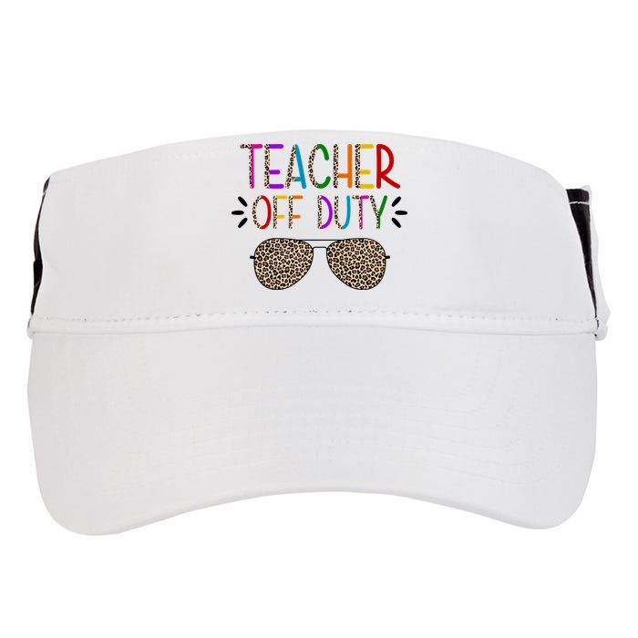 Teacher Off Duty Summer Break Cheetah Adult Drive Performance Visor