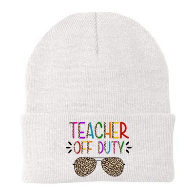 Teacher Off Duty Summer Break Cheetah Beanie