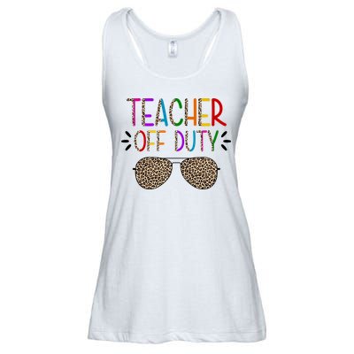 Teacher Off Duty Summer Break Cheetah Ladies Essential Flowy Tank