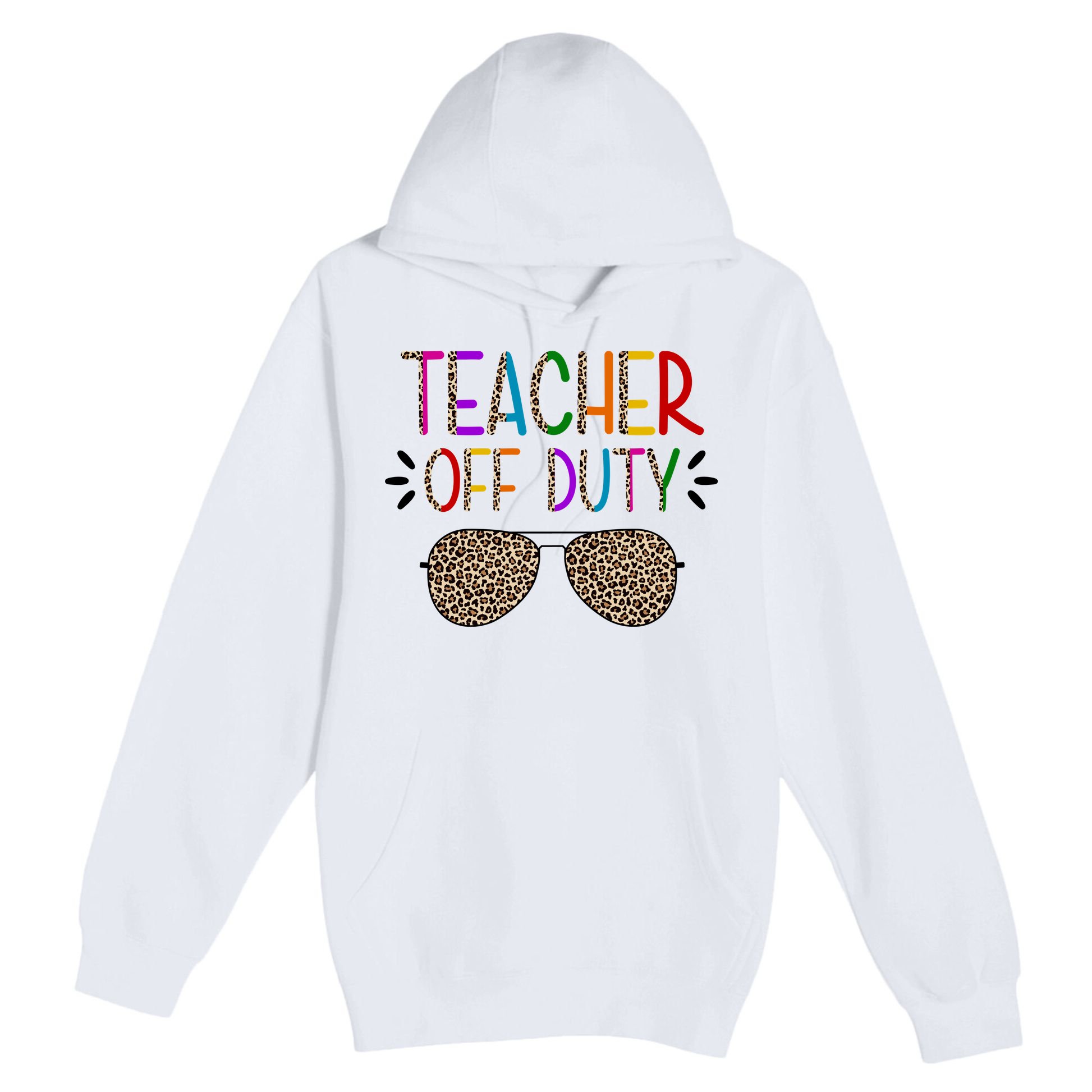 Teacher Off Duty Summer Break Cheetah Premium Pullover Hoodie