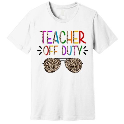 Teacher Off Duty Summer Break Cheetah Premium T-Shirt