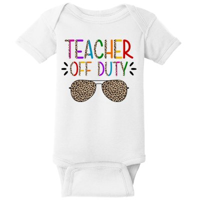 Teacher Off Duty Summer Break Cheetah Baby Bodysuit