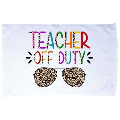 Teacher Off Duty Summer Break Cheetah Microfiber Hand Towel