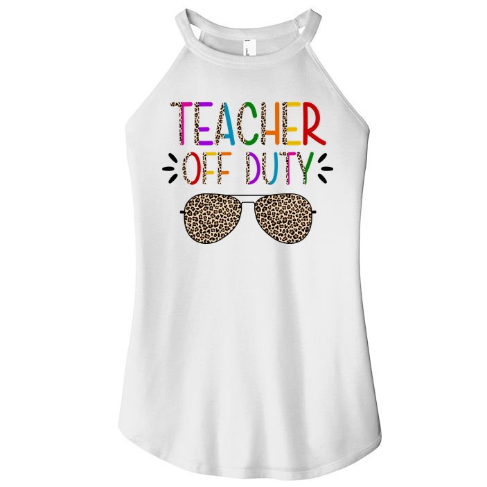 Teacher Off Duty Summer Break Cheetah Women's Perfect Tri Rocker Tank