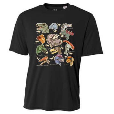 Types Of Dinosaurs Archaeologists Paleontologist Adult Men Cooling Performance Crew T-Shirt