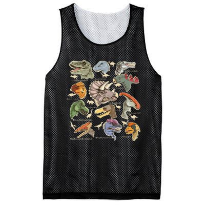 Types Of Dinosaurs Archaeologists Paleontologist Adult Men Mesh Reversible Basketball Jersey Tank