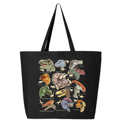 Types Of Dinosaurs Archaeologists Paleontologist Adult Men 25L Jumbo Tote