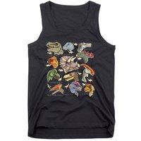 Types Of Dinosaurs Archaeologists Paleontologist Adult Men Tank Top