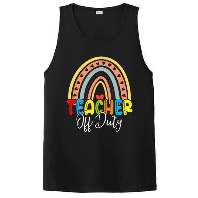 Teacher Off Duty Last Day Of School Rainbow Summer PosiCharge Competitor Tank