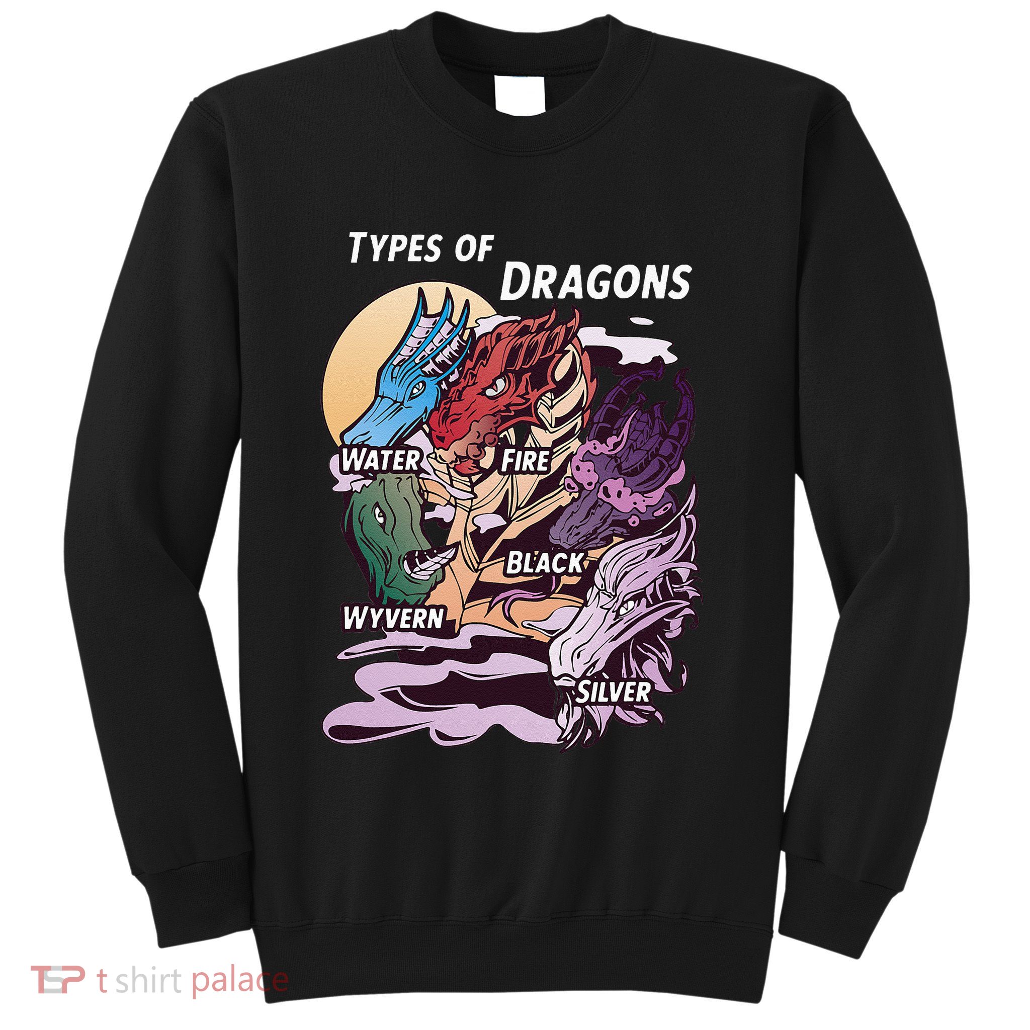 Types Of Dragons Funny Dragon Lover Gifts For Girls Sweatshirt