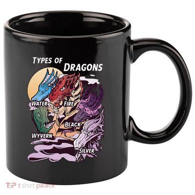 Types Of Dragons Funny Dragon Lover Gifts For Girls 11oz C Handle Ceramic Mug