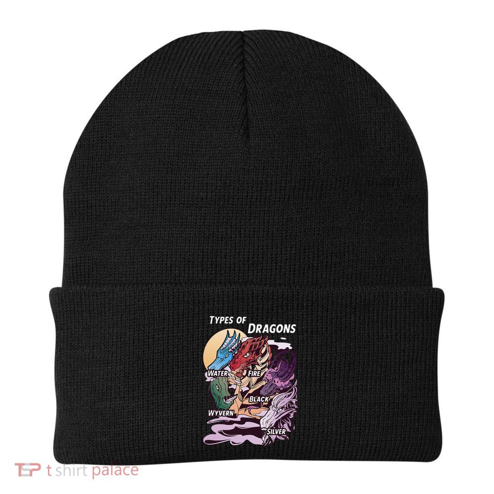Types Of Dragons Funny Dragon Lover Gifts For Girls Beanie