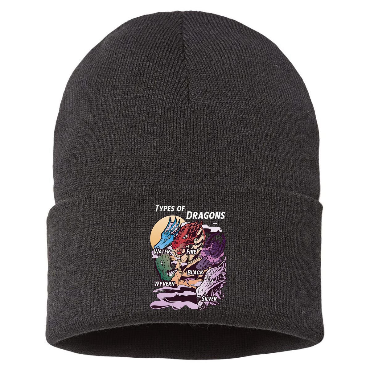 Types Of Dragons Funny Dragon Lover Gifts For Girls Sustainable Knit Beanie