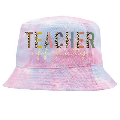 Teacher Off Duty Last Day Of School Summer Tie-Dyed Bucket Hat