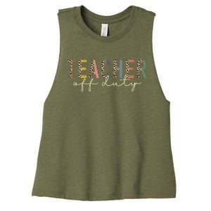 Teacher Off Duty Last Day Of School Summer Women's Racerback Cropped Tank