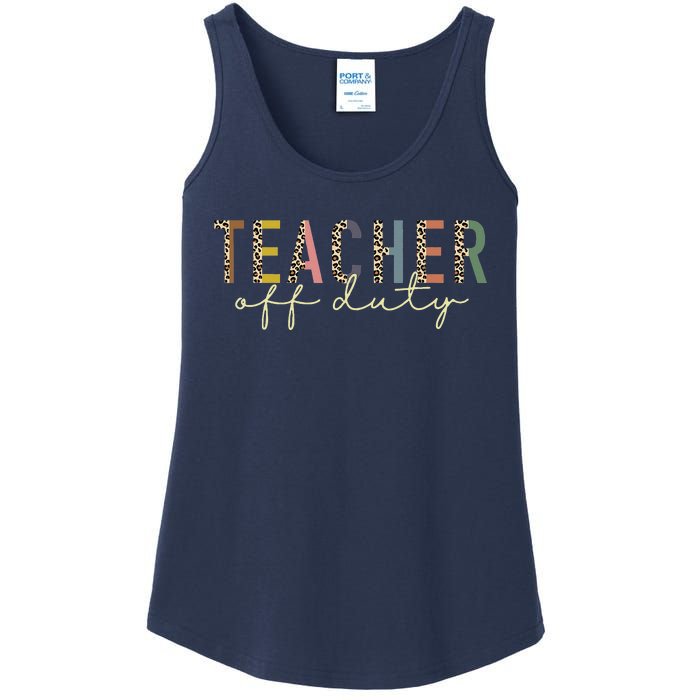 Teacher Off Duty Last Day Of School Summer Ladies Essential Tank