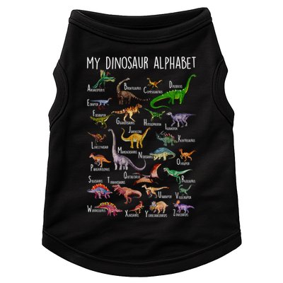 Types Of Dinosaurs Alphabet A Z Abc Dino Rex Identification Doggie Tank