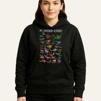 Types Of Dinosaurs Alphabet A Z Abc Dino Rex Identification Hoodie