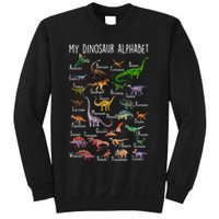 Types Of Dinosaurs Alphabet A Z Abc Dino Rex Identification Sweatshirt