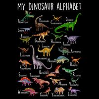 Types Of Dinosaurs Alphabet A Z Abc Dino Rex Identification Drawstring Bag