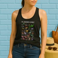 Types Of Dinosaurs Alphabet A Z Abc Dino Rex Identification Womens Tank Top