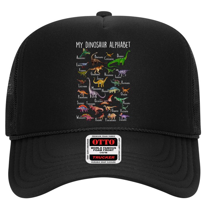 Types Of Dinosaurs Alphabet A Z Abc Dino Rex Identification Trucker Hat