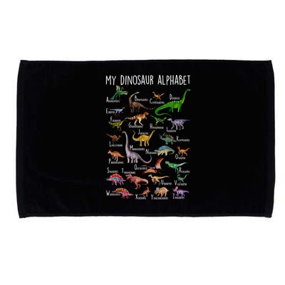 Types Of Dinosaurs Alphabet A Z Abc Dino Rex Identification Microfiber Hand Towel