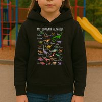 Types Of Dinosaurs Alphabet A Z Abc Dino Rex Identification Kids Hoodie