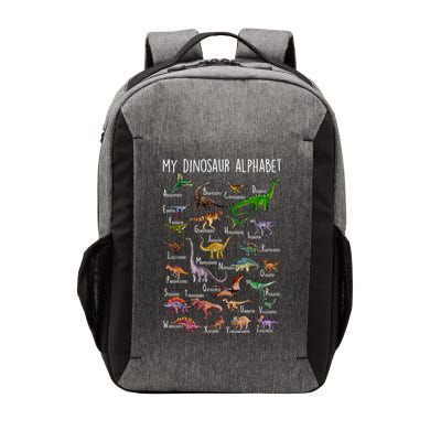 Types Of Dinosaurs Alphabet A Z Abc Dino Rex Identification Vector Backpack