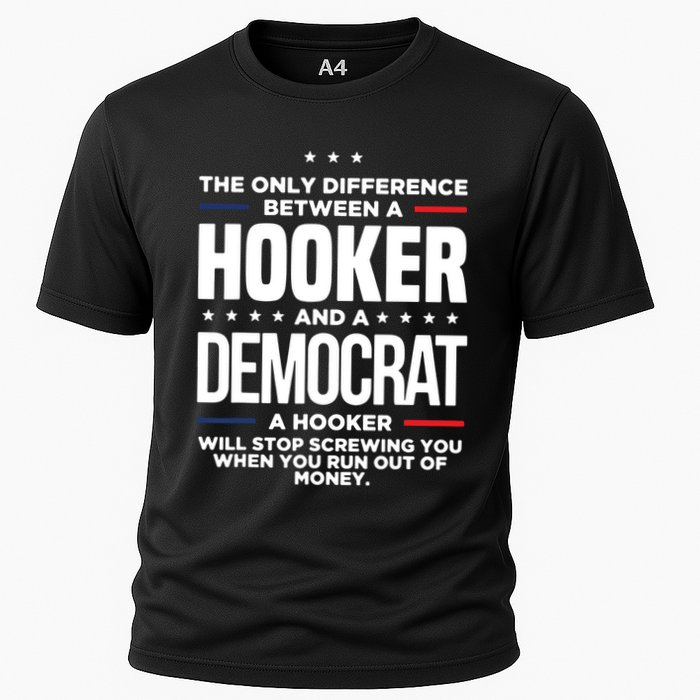 The Only Difference Between A Hooker And A Democrat Performance Shirt