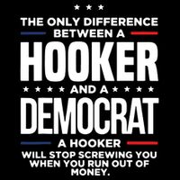 The Only Difference Between A Hooker And A Democrat Baby Bodysuit