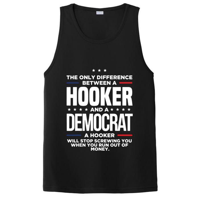 The Only Difference Between A Hooker And A Democrat PosiCharge Competitor Tank