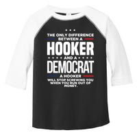 The Only Difference Between A Hooker And A Democrat Toddler Fine Jersey T-Shirt